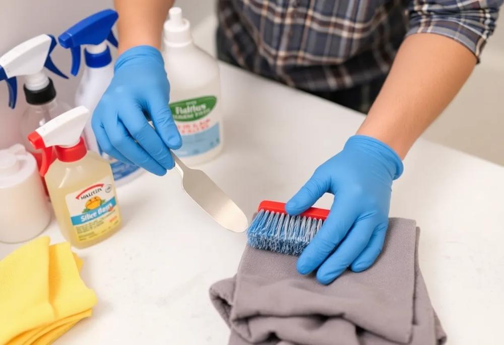 cleaning silicone