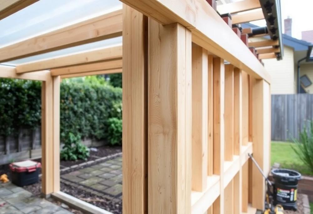wooden carport