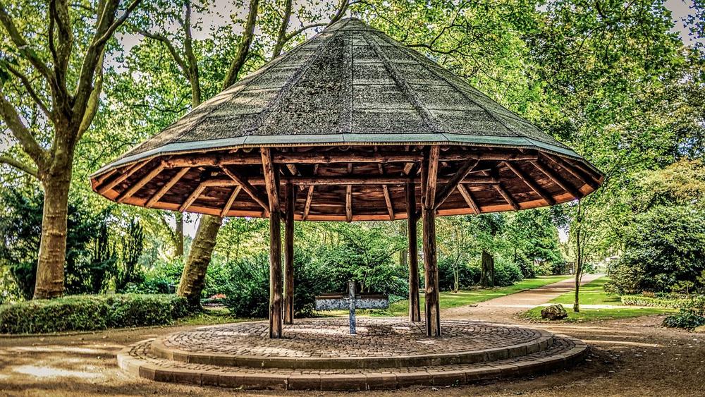 wooden gazebo