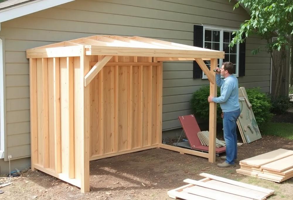 wooden shelter